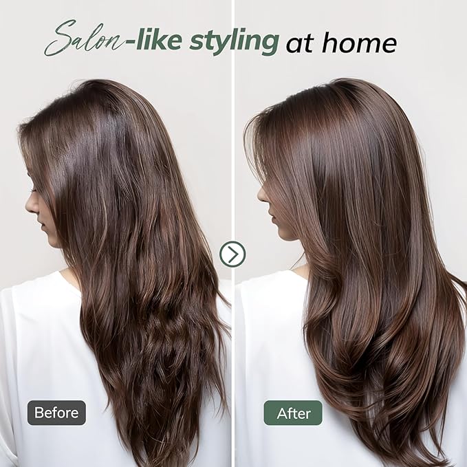 Nano Thermal Ceramic Round Hair Brush with Boar Bristles for Blow Drying and Styling by Sndyi - 2.9 Inch Barrel-Velvo Beauty