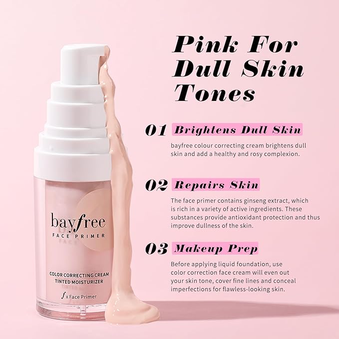 Color Correcting Cream Tinted Moisturizer, Makeup Primer for A Glow Skin Tint, Formulated with Ginseng and Centella Asiatica, Hydrating Essence-Velvo Beauty