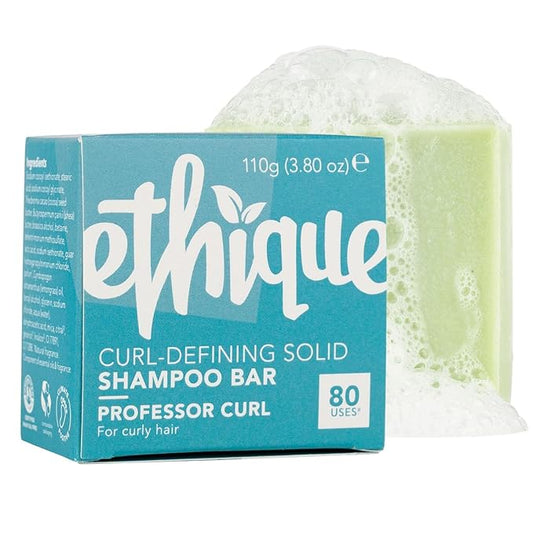 Ethique Curl Defining Solid Sulfate Free Shampoo Bar for Curly Hair - Professor Curl - Vegan, Eco-Friendly, Plastic-Free, Cruelty-Free, 3.88 oz (Pack of 1)-Velvo Beauty