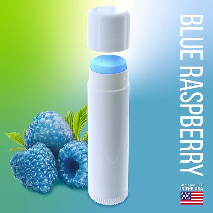 Chap-Ice | Blank Lip Balm Tubes - Filled With Various Flavors (Blue Raspberry)-Velvo Beauty