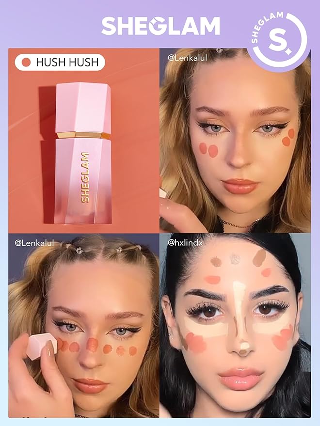 SHEGLAM Liquid Blush Makeup for Cheeks Matte Finish - Hush Hush-Velvo Beauty