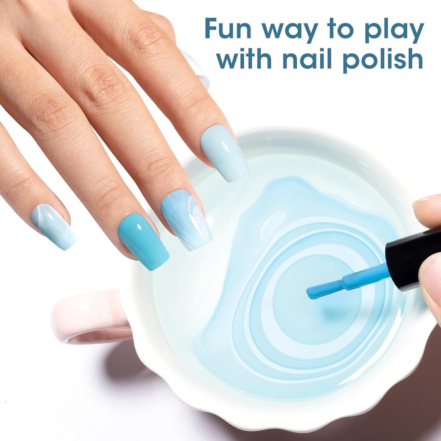 GELLEN Teal Regular Nail Polish Non Gel, Fast Air Drying Mint Turquoise Nail Polish No UV Light Needed Spring Summer 6 Colors Blue Green Set for Women Girls Manicure Home Salon, Hema Free, 0.33 Fl.Oz-Velvo Beauty