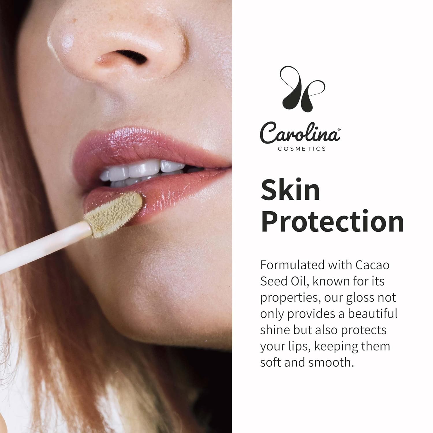 Clear Quartz Lip Gloss with Sunflower Seed Oil - Hydrating, Vegan, Non-Sticky - With Cacao & Grape Seed Oils - 5g/0.18oz-Velvo Beauty