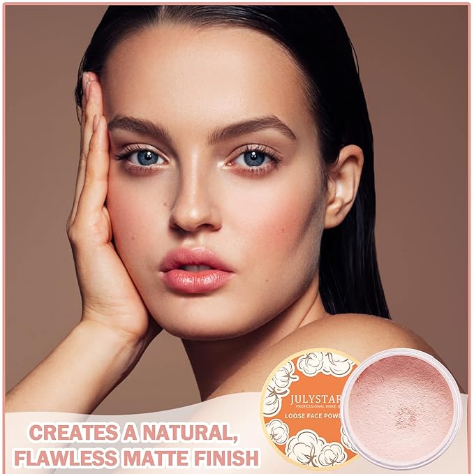 Pink Setting Powder Loose Face Powder Matte Soft Smooth Oil Control Long Lasting Loose Setting Powder Makeup For Natural Flawless #02 Pink Complexion-Velvo Beauty