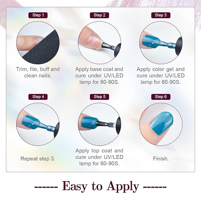 JODSONE Gel Nail Polish Shiny High Gloss Surface Strengthening Glitter Minimalistic Artistic Creation Starter Set 36 Pieces-Velvo Beauty