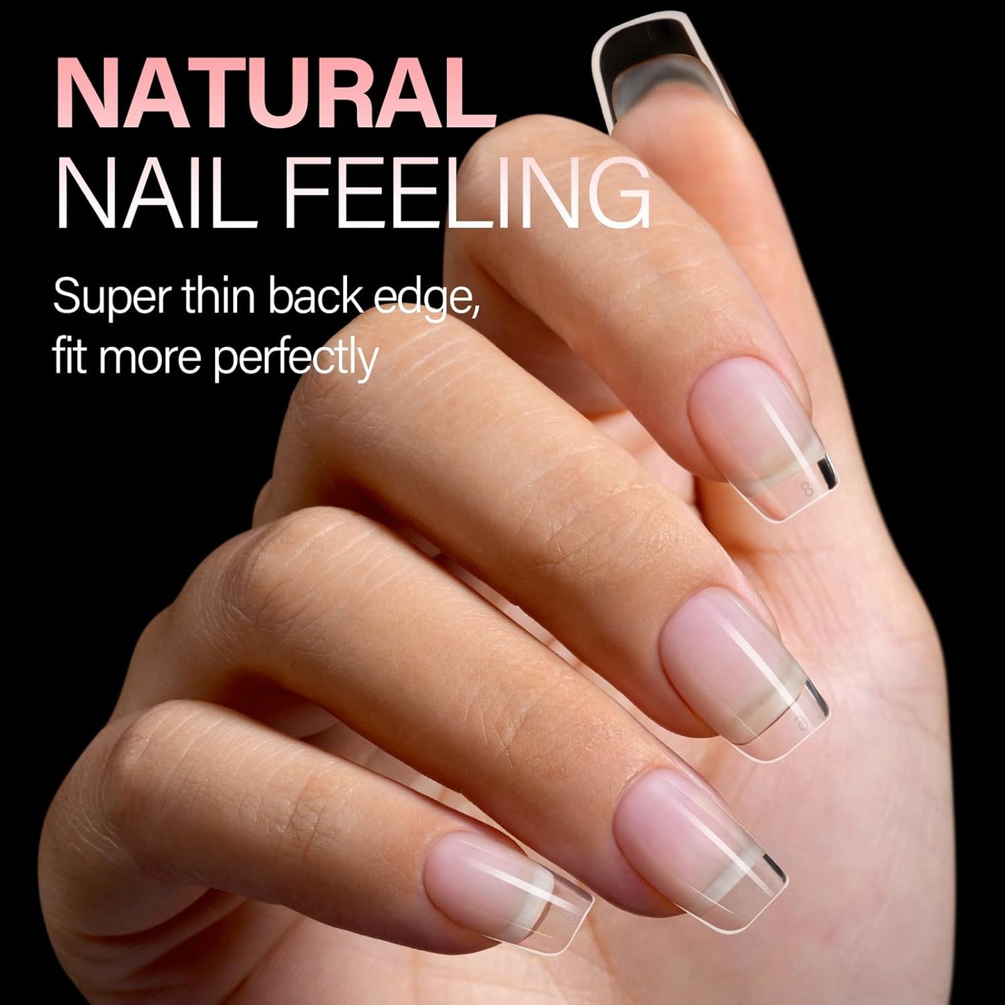 AILLSA Short Square Round Fake Nail Tips 240Pcs Soft Nail Gel Tips Pre-Shaped Acrylic Nail Tips, Half Matte Full Cover Press on False Tips for Nail Extension Home DIY 15 Sizes Gelly Tips-Velvo Beauty