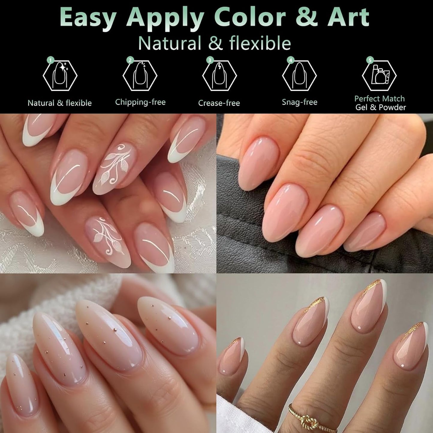 Short Almond Nail Tips, 216pcs Soft Acrylic Fake Nails Gel Nail Tips, Full Cover Pre-Shaped Matte Clear Press on Nails for Extension, Diy at Home Manicure 12 Sizes-Velvo Beauty