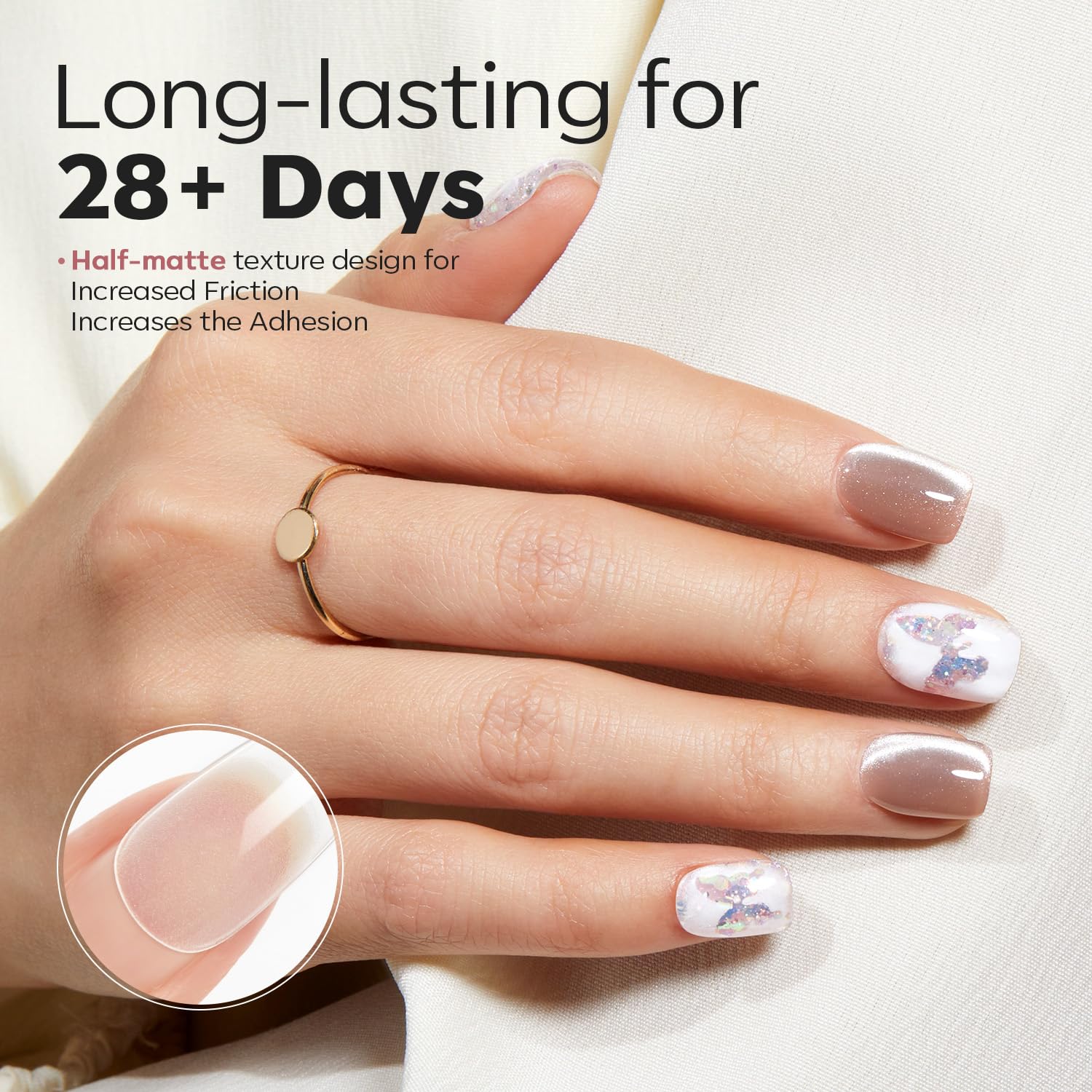 Modelones Extra Short Square Fake Nail Tips - 510Pcs Gel Tips Pre-shaped Half Matte Full Cover Clear Acrylic Gel Kit False Press on Nails for Extension DIY Salon 15Sizes-Velvo Beauty