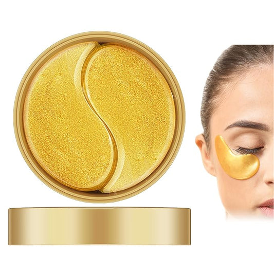 Under Eye Patches for Puffy Eyes & Dark Circles Treatments- 30 Pairs - Moisturizing Eye Mask for Reducing Fine Line,Hydrating Under Eye Pads,Improve Smooth Wrinkles and Under Eye Bags(Gold)-Velvo Beauty