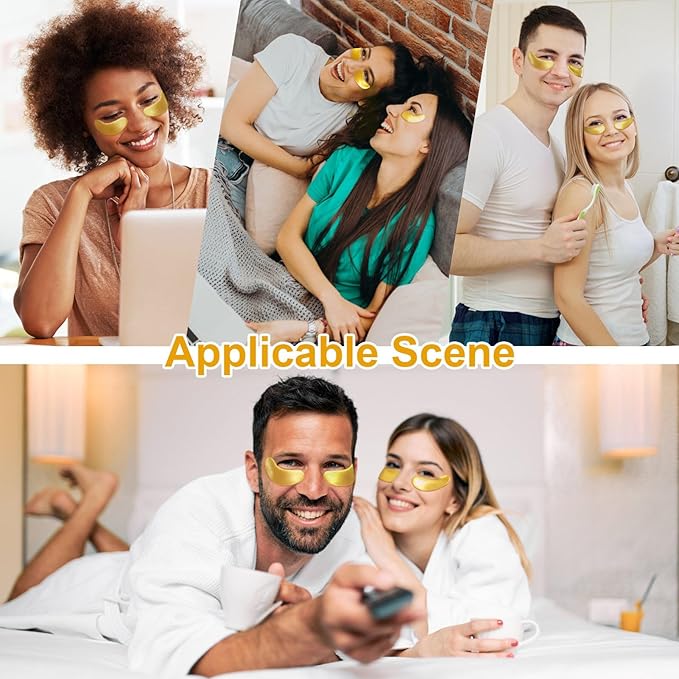 Under Eye Patches, 20pcs Eye Masks for Dark Circles and Puffiness Wrinkles with Collagen Hydrating 24k Gold Eye Patches for Eye Bags Around The Eyes Skincare Treatment-Velvo Beauty