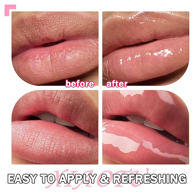 2PCS Plumping Lip Oil Set,Hydrating Lip Plumper Oil,No-Sticky Fuller Lip Oil Reduces Fine Lines,Hydrating Lip Plumping Lip Gloss for Moisturizing Dry Lips-Velvo Beauty