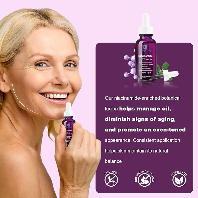 20% Niacinamide Serum for Face,Niacinamide Vitamin B3 B5 Concentrated Serum,Moisturizer,Pore Minimizer,Anti-aging Discoloration Correcting Treatment-Velvo Beauty