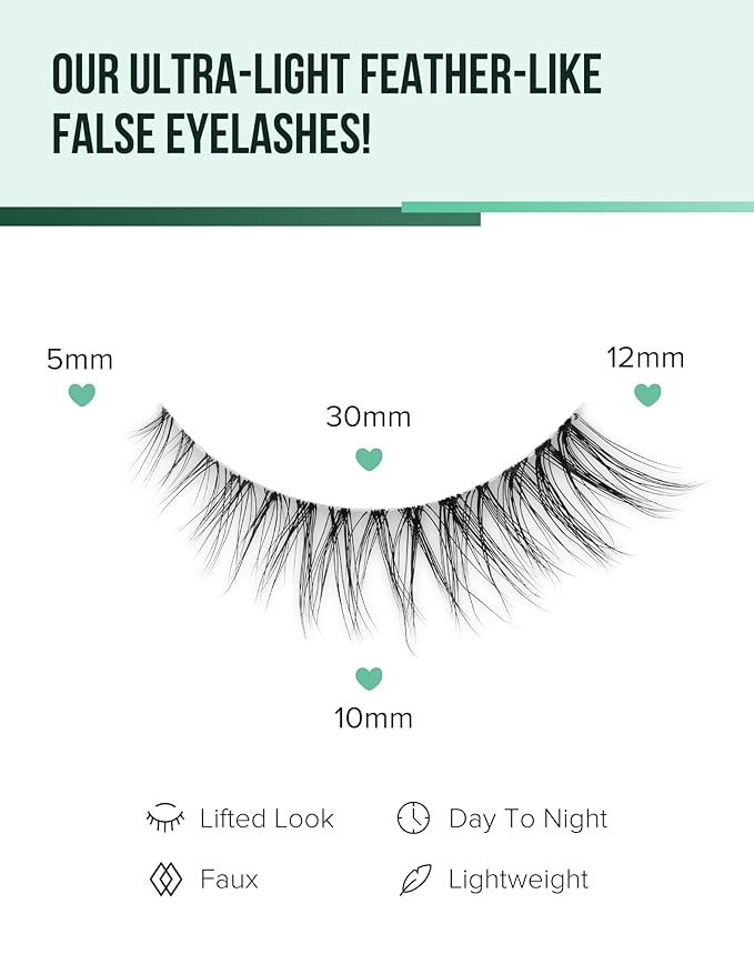 Cat Eye Lashes Natural Strip Lashes That Look Like Extensions Clear Band Lashes Mink Eyelashes Wispy Fox Eye Lashes Packs 7 Pairs-Velvo Beauty
