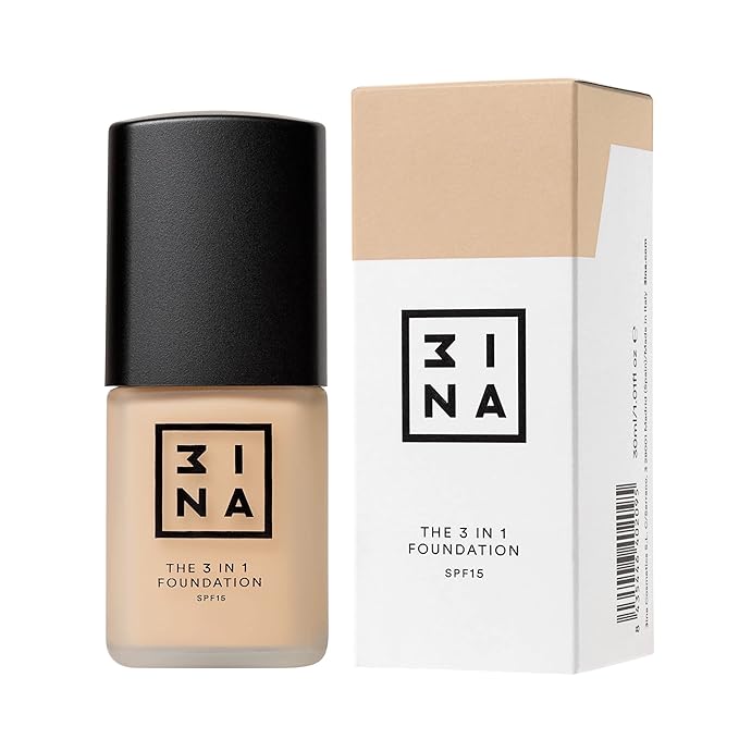 3INA The 3-In-1 Foundation 202 - Vegan Formula - Combination Of Primer, Concealer And Foundation - Medium Coverage - Natural Finish - Perfect For Covering Lines And Blemishes - Long Lasting - 1.01 Oz-Velvo Beauty