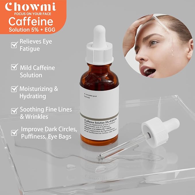The Caffeine Solution 5% + EGCG，Reduces Appearance of Eye Contour Pigmentation and Puffiness，Under Eye Serum (30ml) Caffeine For Face Moisturizing Serum (2)-Velvo Beauty