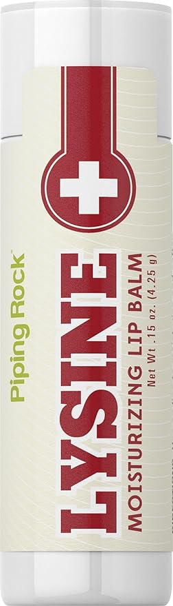 Piping Rock Lysine Lip Balm | 0.15 oz | Moisturizing and Soothing | Non GMO, Gluten Free-Velvo Beauty
