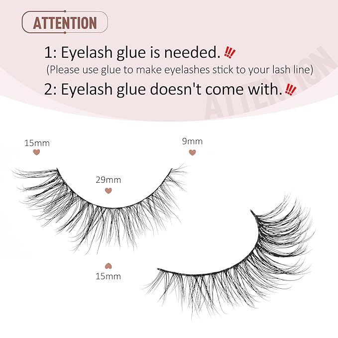 Onlyall Lashes Mink False Eyelashes Natural Wispy Lashes Soft Faux Mink Lashes Fluffy False Lashes DK77-Velvo Beauty