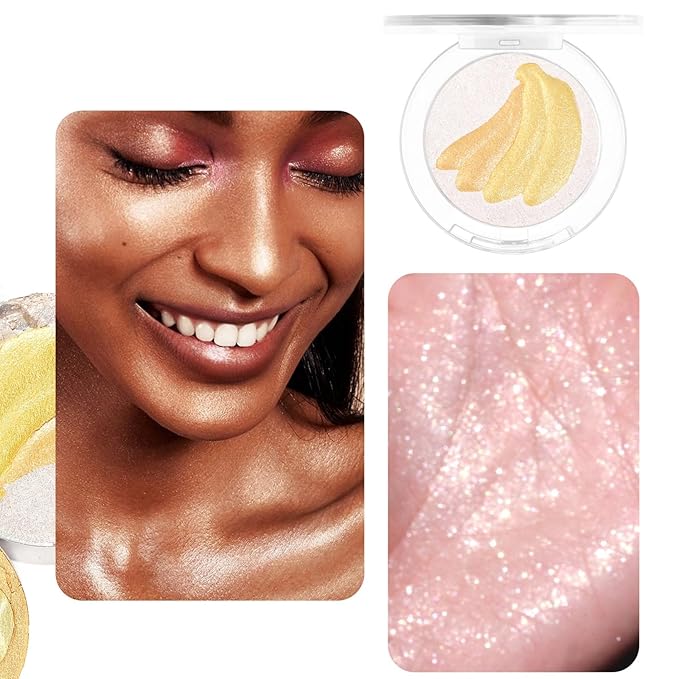 Highlighter Makeup Palette Face Highlighter Palette Glitter Highlighter Powder Palette Iluminadores de Maquillaje for Face Highlighters & Illuminator (Champagne)-Velvo Beauty