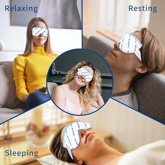 Heated Eye Mask | Moist Heat Eye Compress Relief for Dry Eyes, Imitated Eyes, Pink Eyes | Microwave Activated Dry Eye Therapy Mask-Velvo Beauty