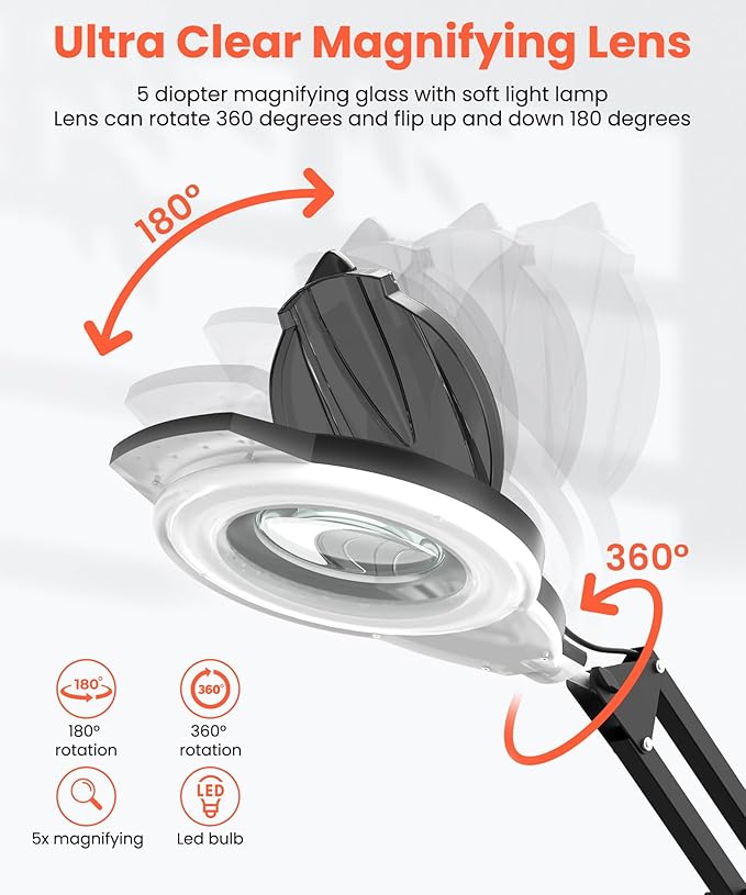 TASALON Professional Facial Steamer with 5X Magnifying Lamp, 2-in-1 Esthetician Steamer on Wheels with Ozone and Hot Mist, Ionic Facial Steamer for Facial Deep Cleaning and Moisturize-Velvo Beauty