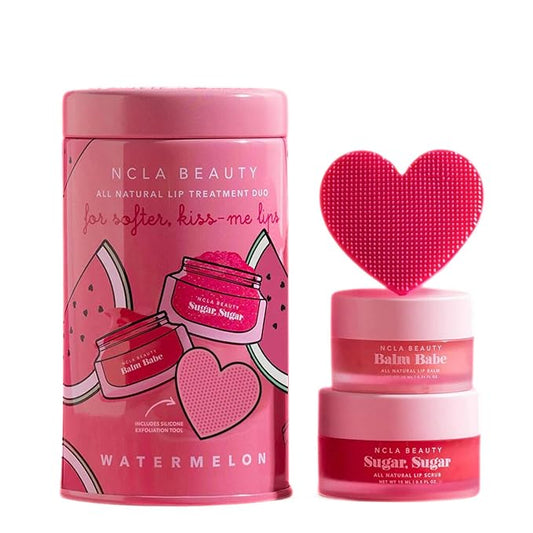 NCLA - Lip Care Set + Lip Scrubber | Clean, Natural, Non-Toxic Beauty (Watermelon)-Velvo Beauty