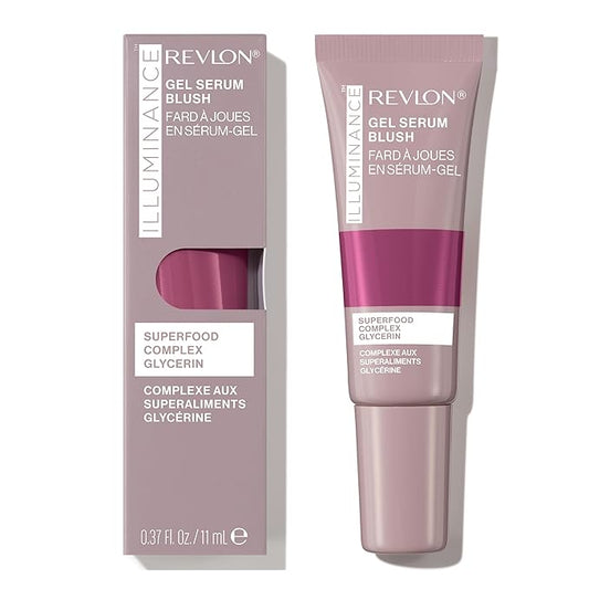 Revlon Illuminance Gel Serum Blush, Visibly Plump Cheeks, Dewy Finish and Hydrates All Day, 140 Brilliant Berry, 0.37 fl oz.-Velvo Beauty