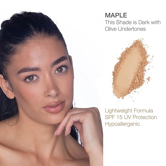 bellapierre Compact Mineral Foundation SPF 15 | Vegan & Cruelty Free | Full Coverage | Hypoallergenic & Safe for All Skin Types | Oil & Talc Free - 0.35 Oz - Maple-Velvo Beauty