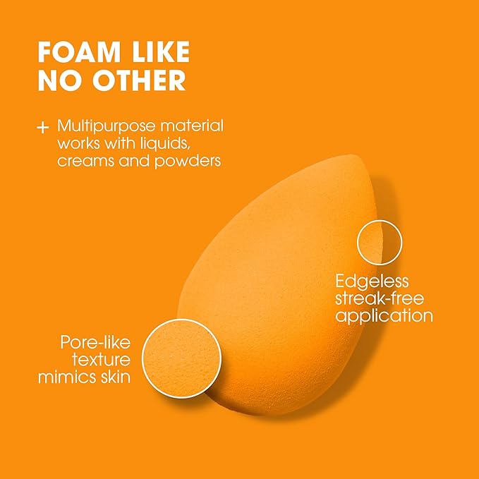 Beautyblender® | Pop Beauty Blender Makeup Sponge, Super-Soft Foam Easily Blends Foundations, Powders & Creams, Made in USA, Reusable, Washable, Streak Free Application, Vegan, Cruelty Free-Velvo Beauty
