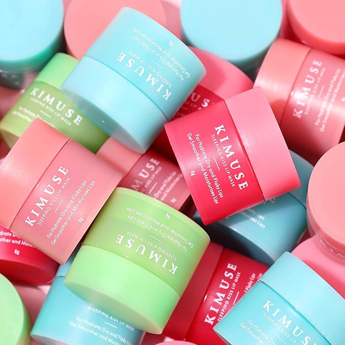 KIMUSE Lip Sleeping Mask Set - Overnight Treatment Lip Care Products | Moisturize & Nourish, Cracked Dry Lips, Intense Hydration with Shea Butter (SET)-Velvo Beauty