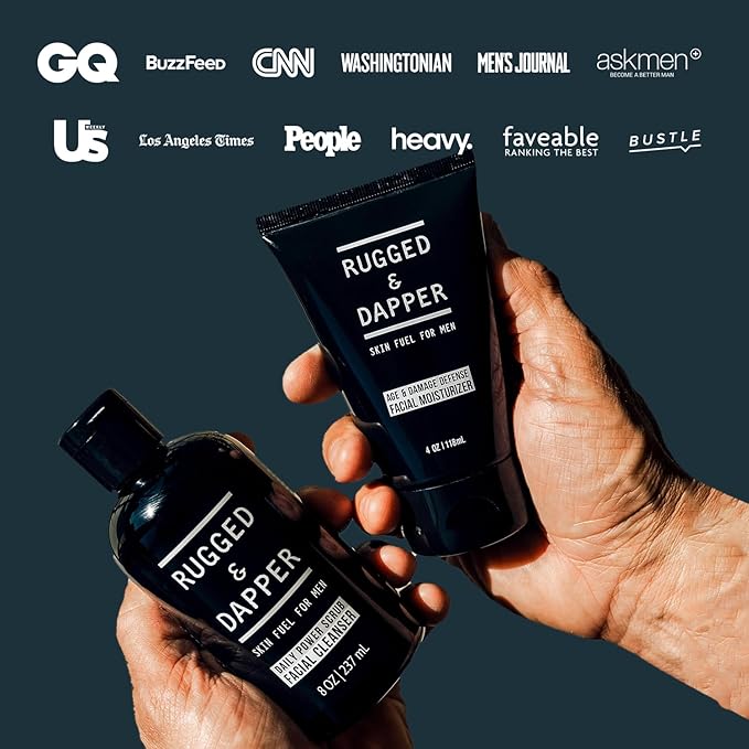 Daily Duo Skincare Set for Men | Includes Age + Damage Defense Moisturizer & Daily Power Scrub Face Wash-Velvo Beauty