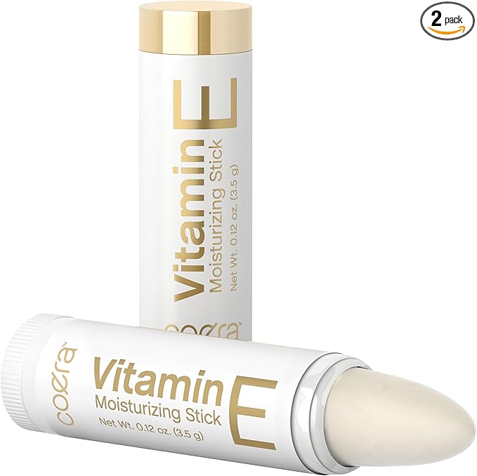 Vitamin E Moisturizing Stick for Lips | .12 oz (2 Pack) | Hydrating & Nourishing | Free of Parabens, SLS & Fragrances-Velvo Beauty