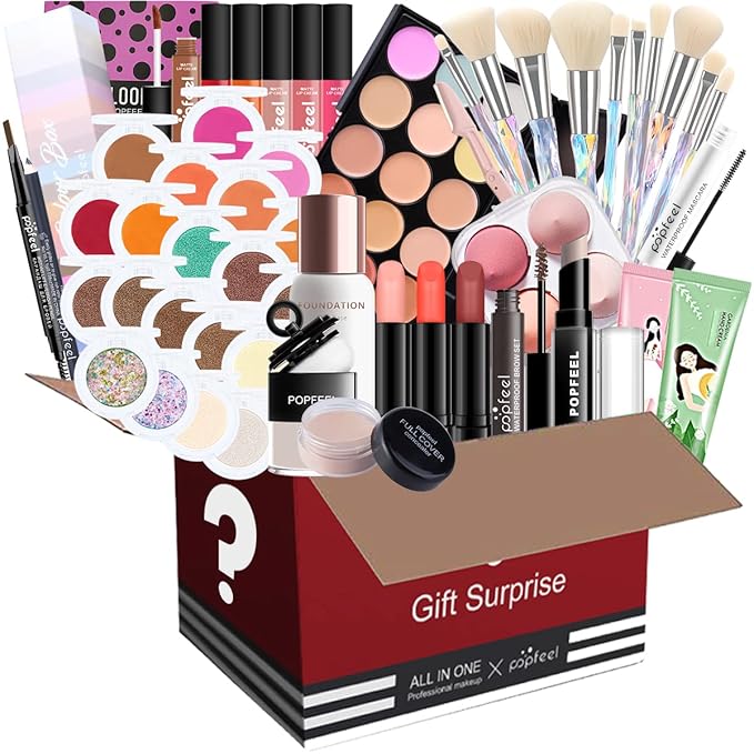 All-in-one Holiday Make up Gift Set | Makeup Kit for Women Full Kit Essential Starter Bundle Include Eyeshadow Palette Lipstick Blush Foundation Concealer Face Powder Mascara Lipgloss Brush-Velvo Beauty