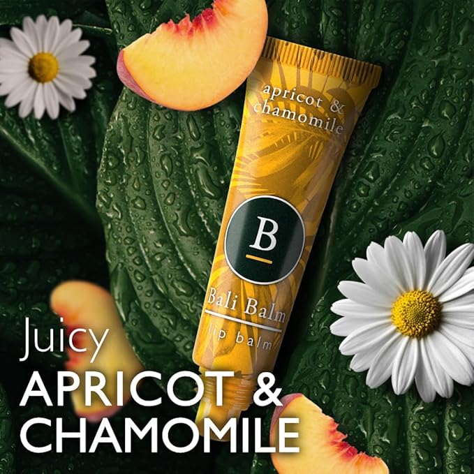 Moisturizing Lip Balm 0.50 Oz - Apricot & Chamomile Flavour - Natural Lip Balm - Vegan and Beeswax-Free Formula - Hydrating Flavored Lip Balm - Shea Butter Enriched Formula-Velvo Beauty
