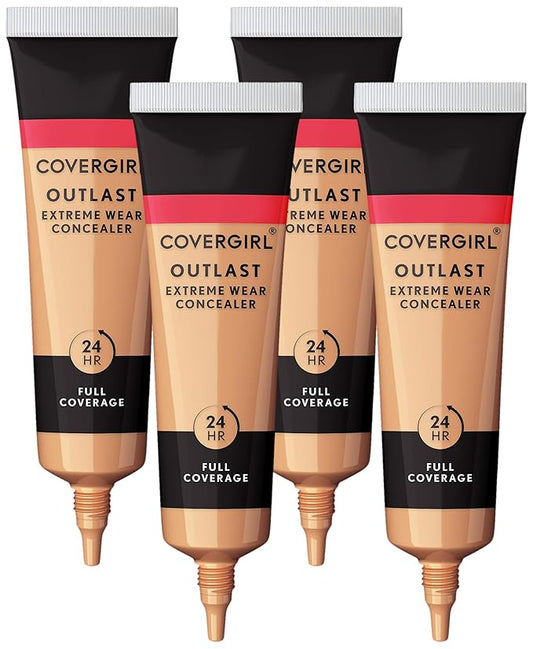 COVERGIRL Outlast Extreme Wear Concealer, Medium Beige 842 (Pack of 4)-Velvo Beauty