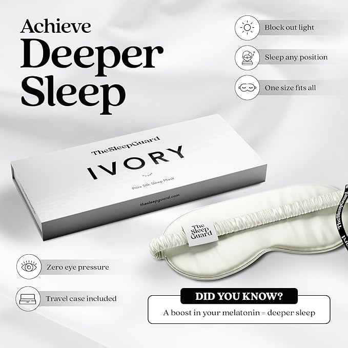 Pure Silk Sleep Mask [100% 6A Mulberry Silk, 22 Momme] Light Blocking Travel Essentials. Eye Masks for Sleeping. Black Oeko-Tex Blindfold. Eye Covers for Men & Women-Velvo Beauty