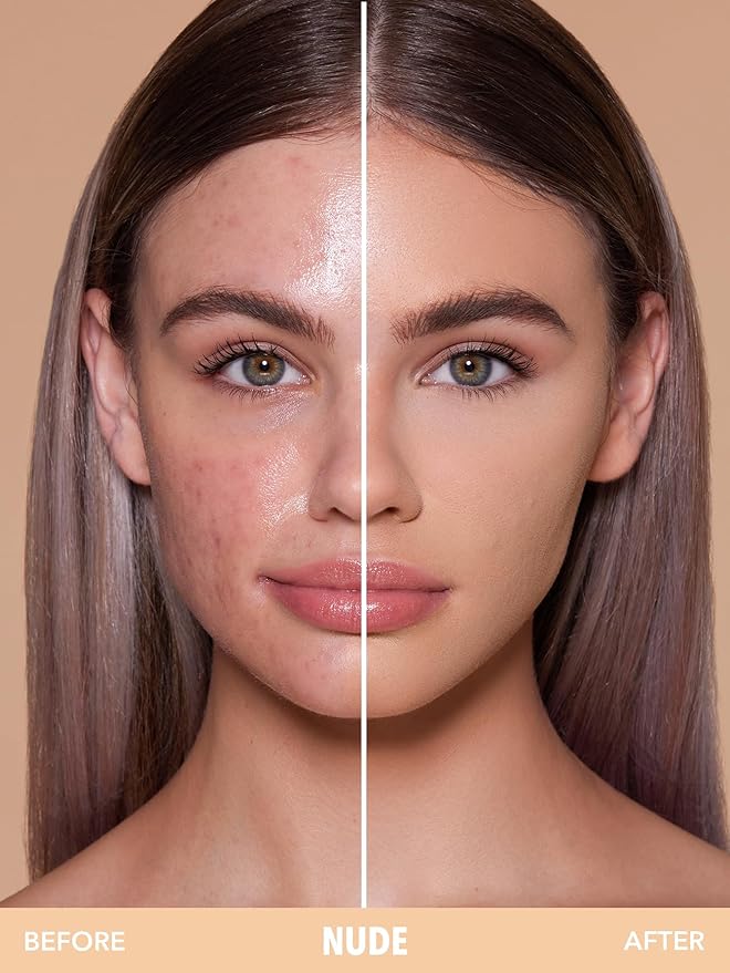 SHEGLAM SKin-Focus Full Coverage Powder Foundation Oil-Control Lightweight Face Pressed Powder Makeup-Nude-Velvo Beauty