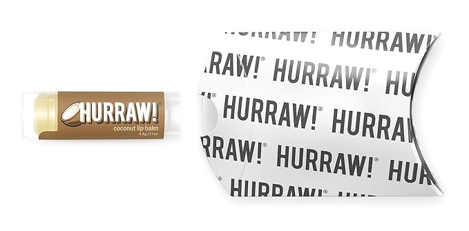Hurraw! Coconut Lip Balm: Organic, Certified Vegan, Cruelty and Gluten Free. Non-GMO, 100% Natural Ingredients. Bee, Shea, Soy and Palm Free. Made in USA-Velvo Beauty