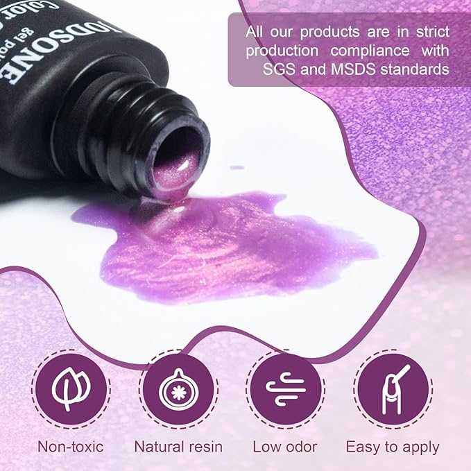 JODSONE 60 PCS Gel Nail Polish Starter Kit With U V Light 55 Kinds Of Color Glitter Gel Polish No Wipe Base And Glossy Matte Top Coat Easy To Apply-Velvo Beauty