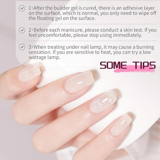 JODSONE Builder Color Gel Top Coat Base Coat Extension Gel 24 PCS Kit Long Lasting High Gloss Gift For Women-Velvo Beauty