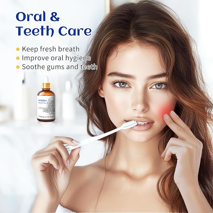 HIQILI Myrrh Essential Oil, for Skin, Massage, 100% Pure & Natural - 1.01 Fl Oz-Velvo Beauty