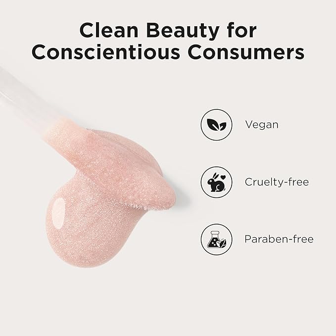 Côte Euphoria Peptide Lip Shine – Shimmery Sheer Nude Lip Gloss for Hydration & Shine – Vegan, Cruelty-Free, Anti-Aging with Shea Butter & Hyaluronic Acid – Long-Lasting, Smooth, Moisturizing Gloss-Velvo Beauty