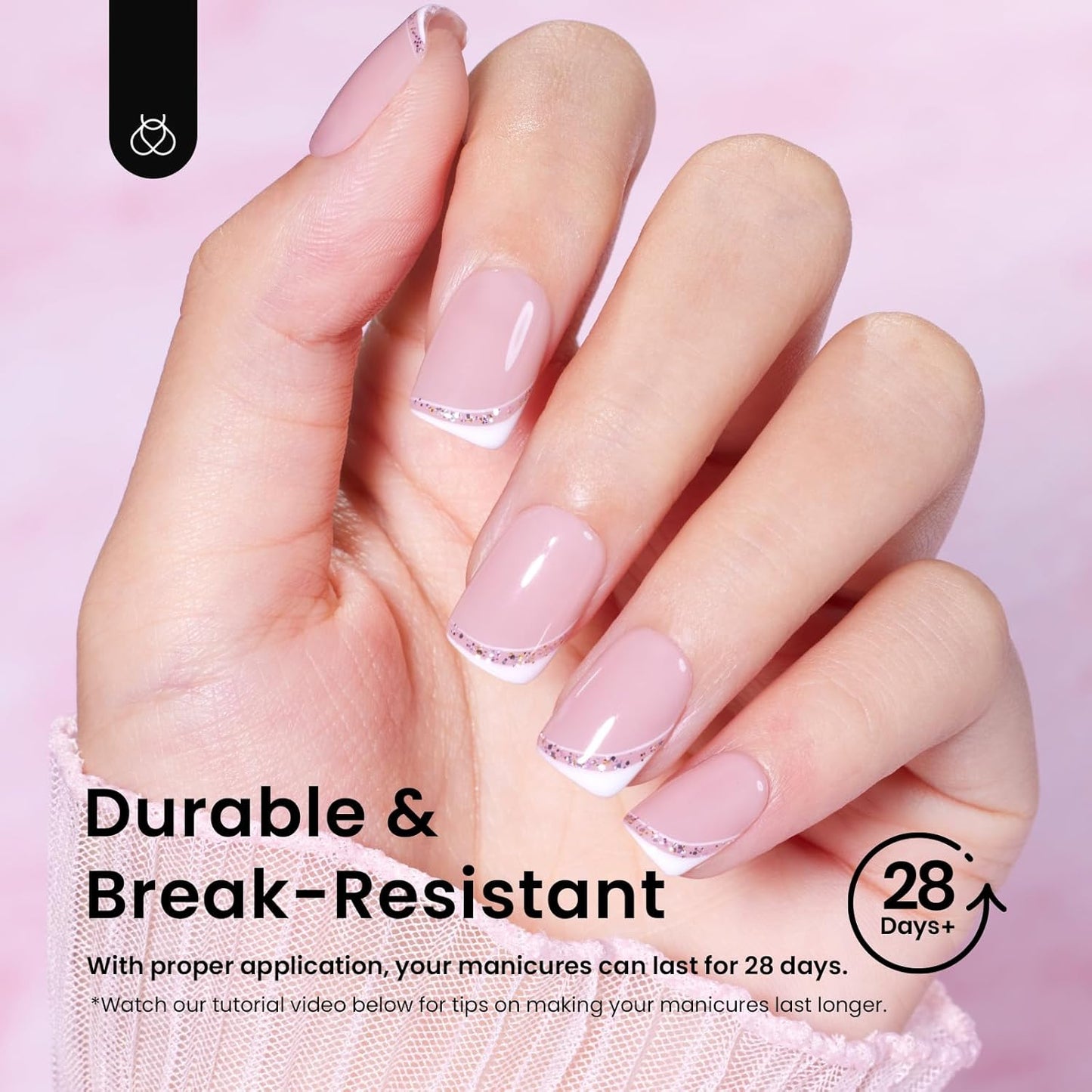 Beetles Short Square Nail Tips: 576PCS 12 Sizes XS Short Square Half Matte Clear False Acrylic Press on Nails Tips Pre-shape Full Cover Nail Tips Nail Extension DIY-Velvo Beauty