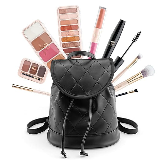 Color Nymph Makeup Kit for Women, Makeup Gift Set All In One Travel Backpack for Girls With Eyeshadow,Mascara, Lipgloss, Highlighter, Blush, Eyeliner pencil (Bag B)-Velvo Beauty