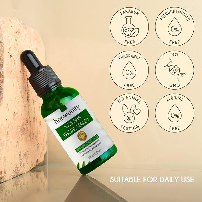Pure Vitamin C Facial Serum with Salicylic Acid and Glycolic Acid, Anti-Wrinkle, Anti-Acne and Anti-Blackhead, Dark Spot Correcting, 7,5% AHA, Sebum Balance, ¾ oz-Velvo Beauty
