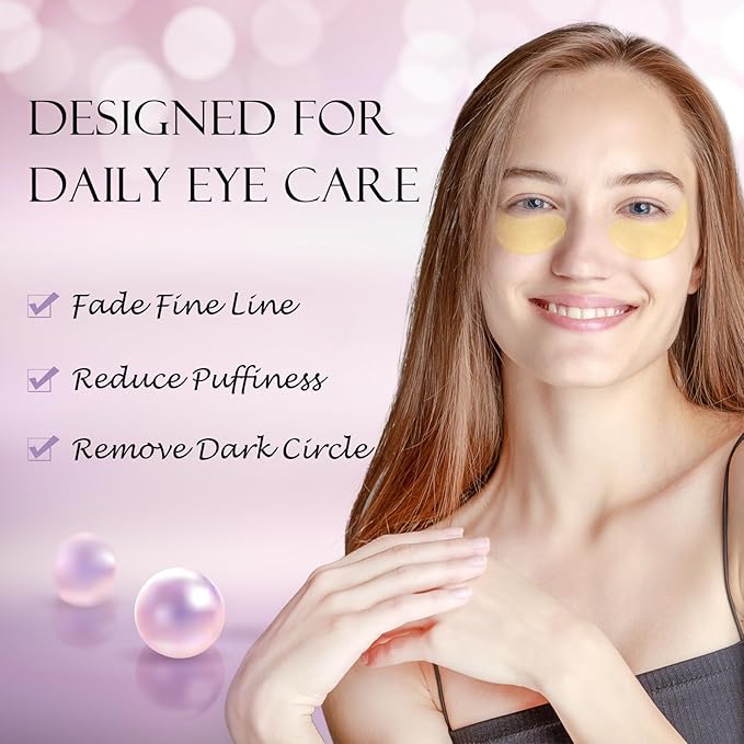 Under Eye Patches (60 Pcs) - 24K Gold Under Eye Mask - Collagen Eye Gel Pads for Removing Dark Circles, Puffiness & Wrinkles Refresh Your Skin-Velvo Beauty