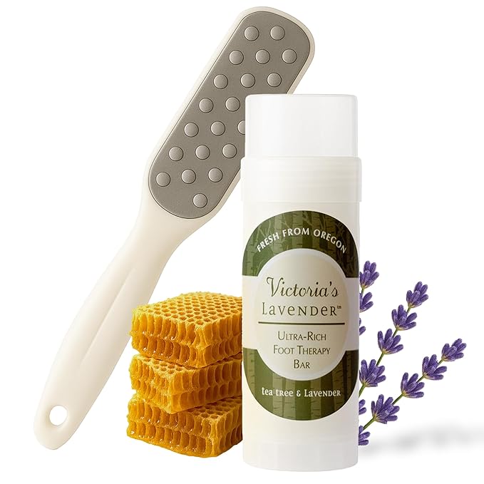 Victoria's Lavender Foot Balm + Foot File-Velvo Beauty