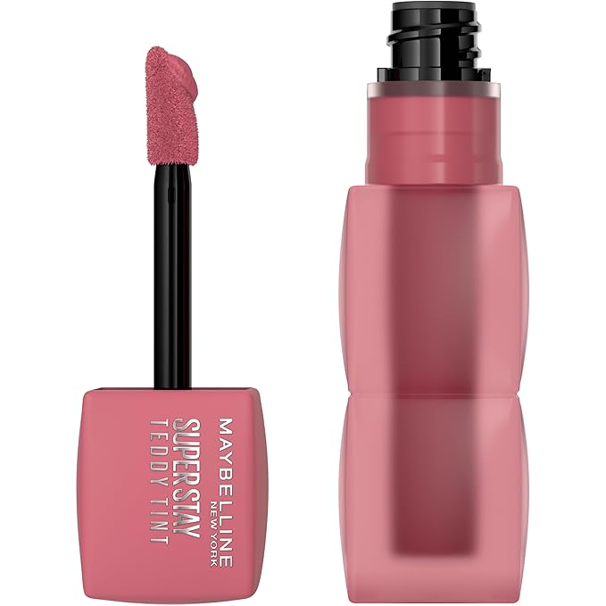 Maybelline Super Stay Teddy Lip Tint, Long Lasting Matte Lipstick For Up To 12HR Wear, Kneehigh, 1 Count-Velvo Beauty