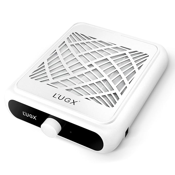 L'UGX Professional Nail Dust Collector, 650Pa Nail Vacuum Dust Collector Nail Tech Fan Extractor Powerful Suction Machine for Acrylic Nail Polishing, Perfect for Home Salon Use-Velvo Beauty