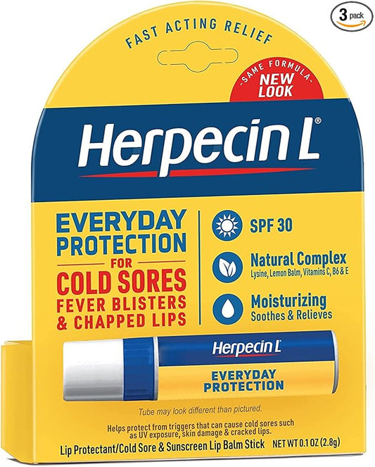 Herpecin L Lip Protectant SPF 30 0.10 oz ( Pack of 3)-Velvo Beauty