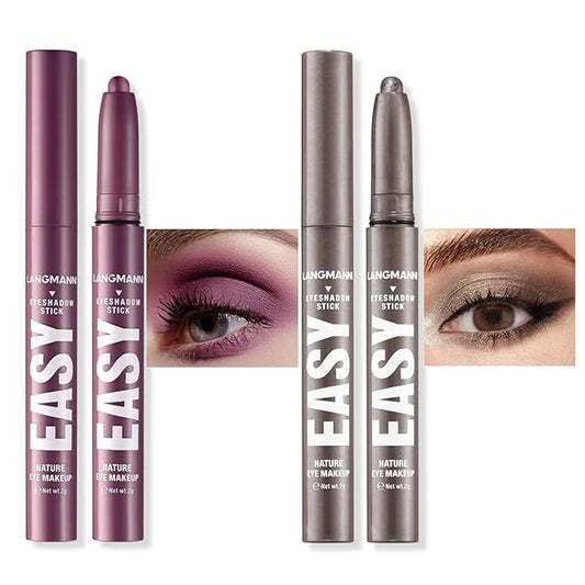 Jolilab Eyeshadow Stick Set, 8 Colors Matte Professional Bright-Colored Contouring and Highlight Stick, Cream Waterproof Long Lasting High Pigmented Eye Shadow. (2, 18-21)-Velvo Beauty